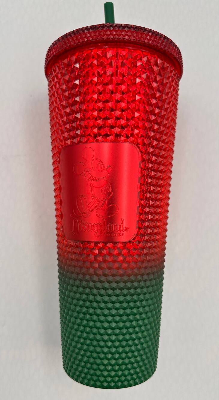 Disneyland + Starbucks Christmas Limited Edition Red & Green Studded Starbucks